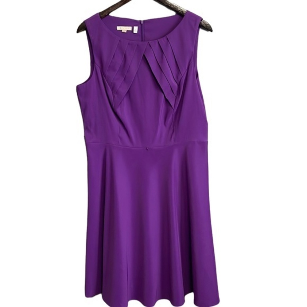 Signature Darby Dress Size 14 Purple A-Line